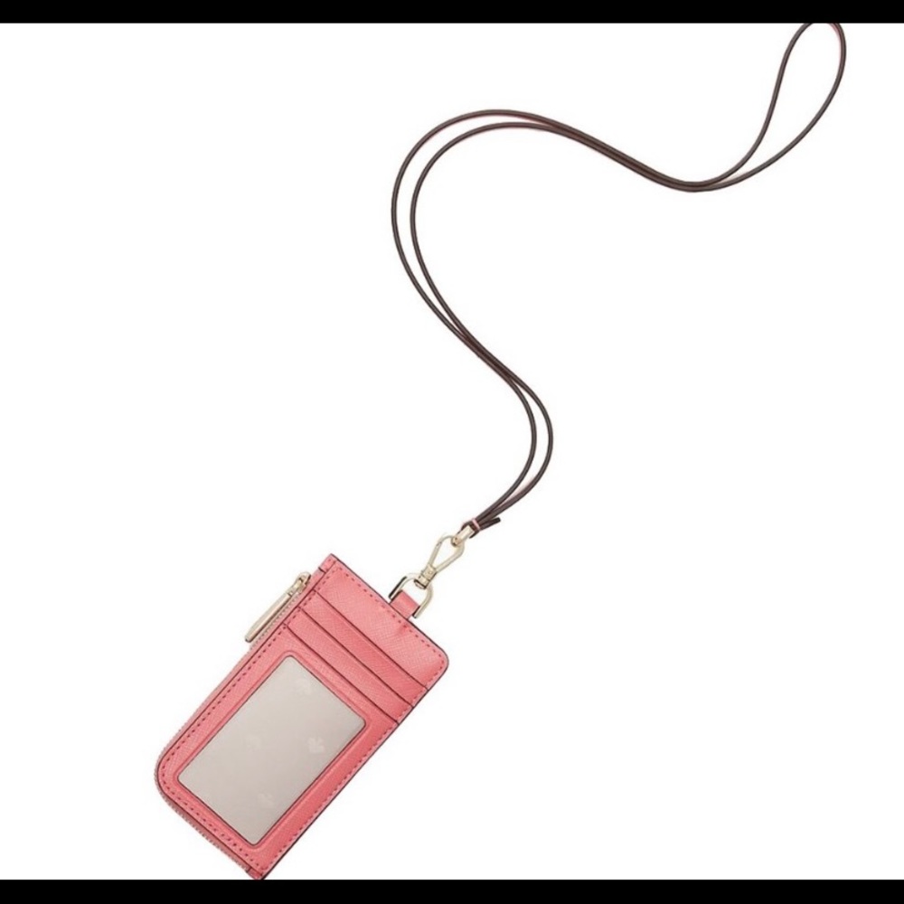Kate Spade Staci Lanyard in Saffiano Leather color Chalk Pink (Baby Pink). NWT - Picture 12 of 14